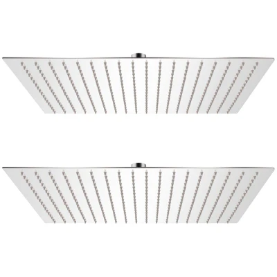 Image of vidaXL Rain Shower Head 2 pcs Stainless Steel 50x50 cm