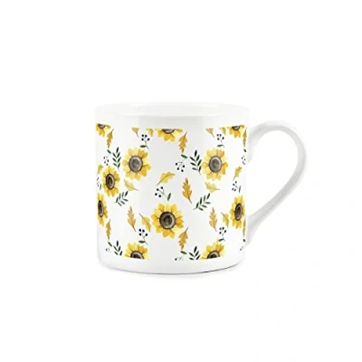 Image of Purely Home Yellow Sunflowers Mug Floral Bone China Cup Tea/Coffee Present Gift