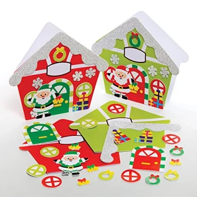 Image of Baker Ross FE914 Santa&#039;s Workshop Card Kits Pack of 6, Assorted