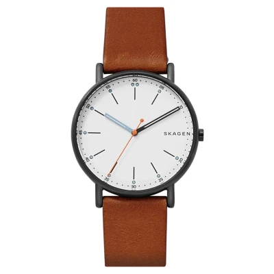 Image of Skagen Signatur Watch, Men&#039;s, Size: One Size, Braun