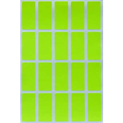 Image of Royal Green Neon Yellow Rectangular Stickers (40mm x 19mm) 4 cm 1.9 1000 Pack