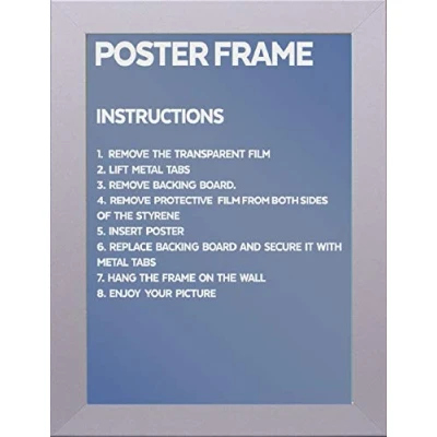 Image of OB2H Matt Silver A1 A2 A3 A4 A5 Picture Frame Poster (Silver, A5,210 x 148 mm)
