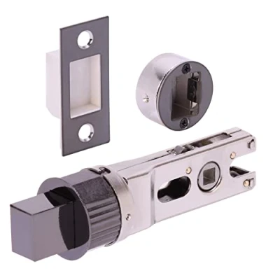 Image of HANDLEZONE® 76mm Bullet Bolt, Round Designer Mortice Deadbolt, Catch for Internal Timber Doors Black Nickel