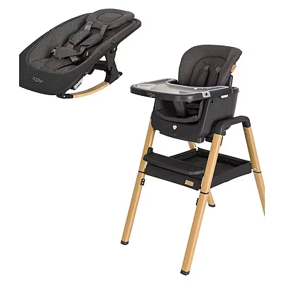Image of Tutti Bambini Nova Birth to 12 Years Complete Highchair Package Grey/Oak