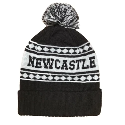 Image of Newcastle Black and White Ski Hat Stylish Winter Beanie for Geordies Ultimate Football Comfort Warmth (UK, Alpha, One Size, Bobble Hat)