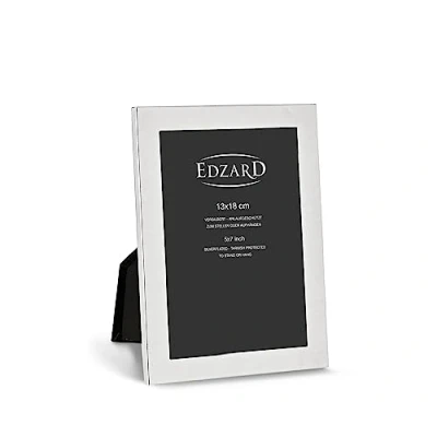 Image of Edzard Photo Frame Prato, 5x7 inch (13x18 cm), Silver Plated Picture Frame, Tarnish Protected