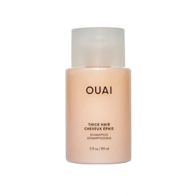 Image of OUAI Thick Shampoo Travel Size Moisturising + Keratin, Marshmallow Root, Shea Butter &amp; Avocado Oil for Hair Strengthens, Hydrates Paraben, Phthalate, Sulfate Free 89ml