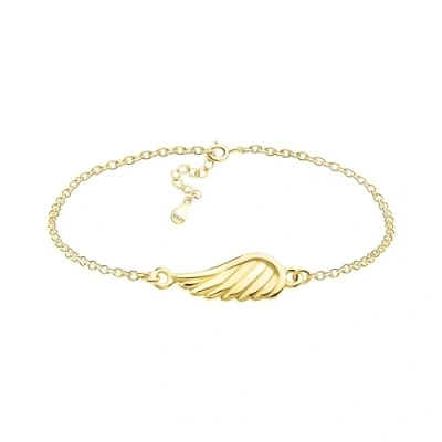 Image of Sofia Milani Women&#039;s Bracelet 925 Silver Gold Plated Feather Pendant B0359