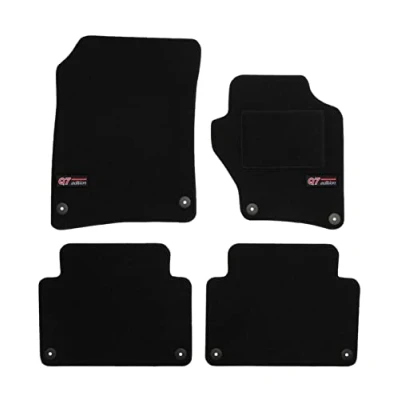 Image of Logo Tailored Black floor Car Mats for Q7 2006 2015