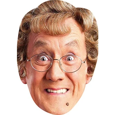 Image of FoxyPrinting Mrs Brown MH 2018 Tv Celebrity Cardboard Party Face Mask Fancy Dress