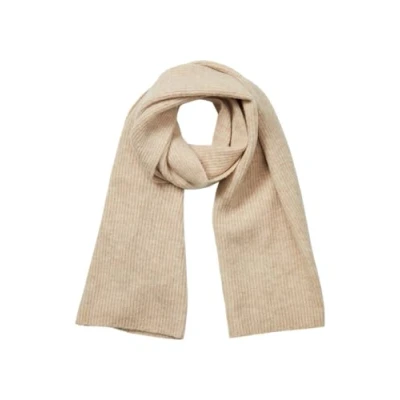 Image of SELECTED FEMME Women&#039;s Slfmaline Knit Scarf Noos, Beige, One Size