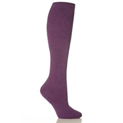 Image of HEAT HOLDERS Ladies Thermal Winter Warm Original LONG Socks UK Size 4 8 (Long Purple)