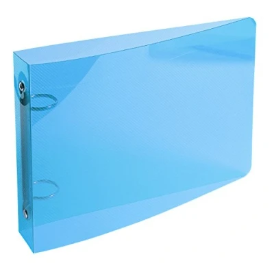 Image of Exacompta Ref. 51092E Semi rigid PP binder for index cards 2 round rings, diameter 25 mm Spine 35 External dimensions: 16.5 x 24cm Colour: Blue