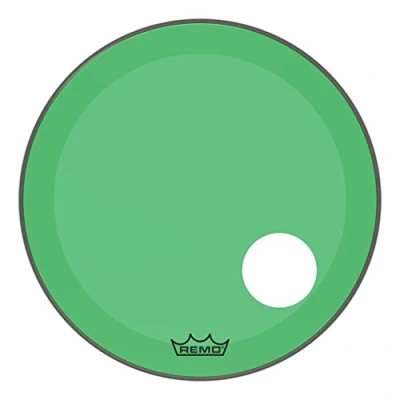 Image of Remo Powerstroke 3 Colortone Green Bass Schlagzeugfell Drum Head, 22&quot; Ported P3 1322 CT GNOH
