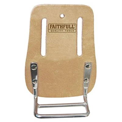Image of Faithfull Tan Leather Plier / Snips Holder For Tool Belt, Brown