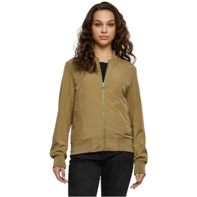 Image of Urban Classics Bomber Jacket, Women&#039;s, Size: XXL, Khaki