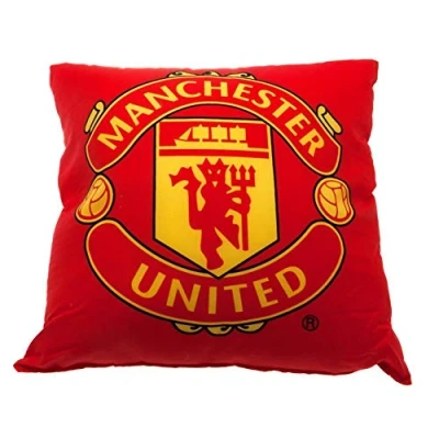 Image of Manchester United FC Red Football Kids Filled Bedroom Cushion OFFICIAL