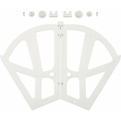 Image of 2 Pieces Plastic Hinges for Shoe Cabinet, Hollowed Two Layers Shelf Rack Accessory,SDA08 W Sobuy