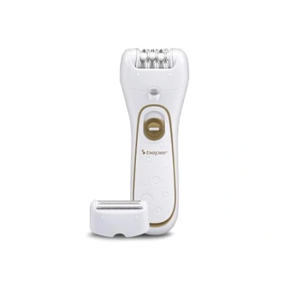 Image of BEPER 3BEPI001 2in1 Epilator, Corded or Rechargeable Operation, Plug&amp;Play, Two Heads, Speeds, Shaver and Silk épil, Fast Depilation, Light, Case Brush Included, 40 Min. Autonomy