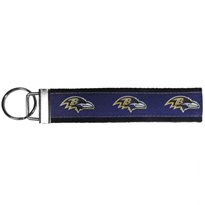 Image of Siskiyou Sports NFL Baltimore Ravens Woven Wristlet Key Chain, One Size, Team Colors