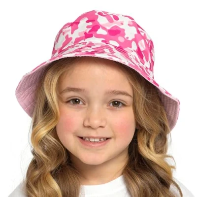 Image of Undercover Kids Bucket Hat GL1106 Light Pink Camo 3 6 Years