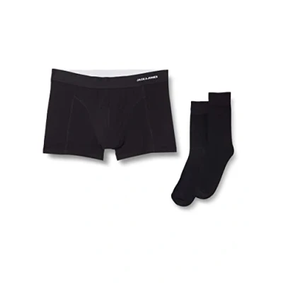 Image of JACK &amp; JONES Men&#039;s JACBAMBOO GIFTBOX Boxer Shorts, Black. Details: Black, M