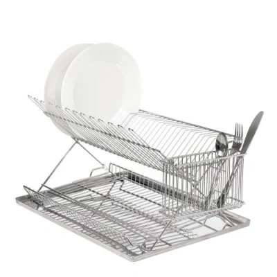 Image of Everyday Kitchen Dish Drainer,Silver
