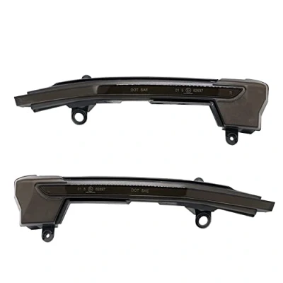Image of Set LED Side Mirror Indicators compatible with Seat (Cupra) Ateca 2016 &amp; Tarraco 2019 Smoke incl. Dynamic Running Light, Black