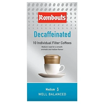 Image of Rombouts Decaffeinated Individual Filter Coffees (10) Pack of 2
