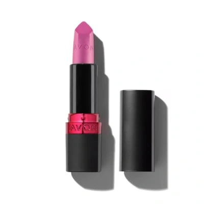 Image of Avon Ultra Matte Lipstick Electric Pink with Vitamin E, Avocado Oil and Sesame for Comfortable Coverage that Won&#039;t Cake, Crack or Dry, Cruelty Free