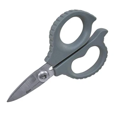 Image of Clauss High Carbon Steel, Titanium Bonded 5.5&quot; Kevlar Shear, Industrial, Serrated, Grey
