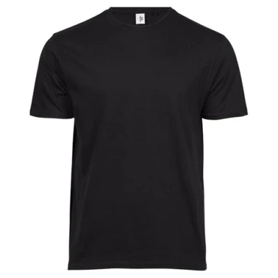 Image of Tee Jays Mens Short Sleeve T Shirt, Black, X Large. TJ1100