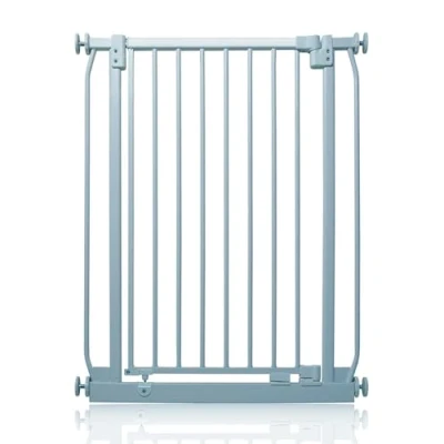 Image of Safetots Extra Tall Elite Safety Gate, 71cm 80cm, Matt Grey, 96.8cm in Height, Pressure Fit Stair Baby Gate for Doors Hallways and Spaces, Barrier, Easy Installation