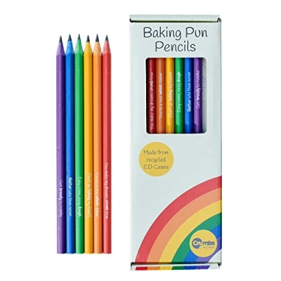 Image of Crumbs by Collette Baking Pun Pencils Boxed Gift Set of 6