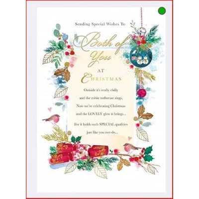 Image of Words N Wishes Both of You Christmas Card Sending Special to at