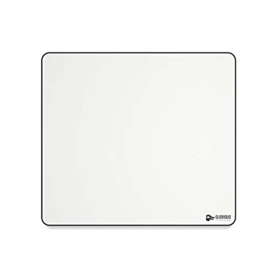 Image of Glorious Gaming Cloth Mousepad (XL) Stitched Edges, Smooth Surface for Speed &amp; Control, Anti Slip Base, Machine Washable, XL (460 x 410 2mm) White