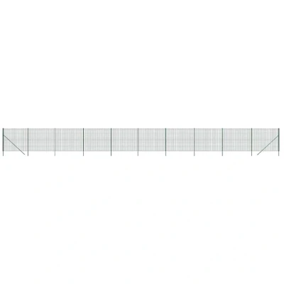 Image of vidaXL Wire Mesh Fence Green 2x25 m Galvanised Steel
