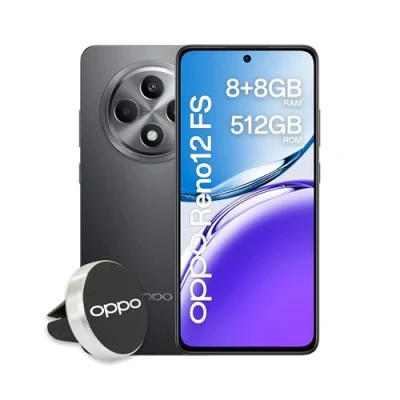 Image of OPPO Reno12 FS AI Smartphone, Triple Camera 50+8+2MP, Selfie 32MP, 6.67 Inch Screen 120HZ AMOLED FHD+, 5000mAh, RAM 16GB (8+8) +512GB ROM, Car Support [DELUXE EDITION], Matt Grey