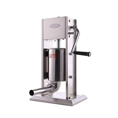Image of Hakka 3L/7LB Sausage Stuffer, Manual Maker Machine Filler Meat Stuffer 2 Speed Stainless Steel All Coverage Vertical Roll Making with 4 S/S Filling Funnels