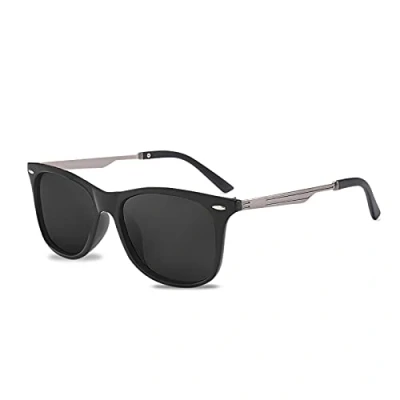 Image of LumiSyne Fashion Polarized Sunglasses Men Women Driving Ultralight Square Frame Metal Temples UV 400 Protection Sports Glasses Goggle Outdoor Travel