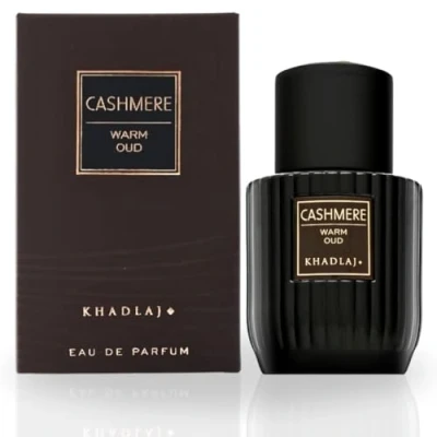 Image of Cashmere Warm Oud 100ml Eau de Parfum by KHADLAJ Perfumes Spray for Men &amp; Women Luxurious Fragrance with White Saffron, Rose, Vetiver, and