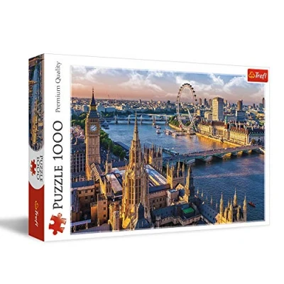 Image of Trefl London 1000 Piece Jigsaw Puzzles for Adults &amp; Children Aged 12+ Big Ben Thames River Eye Puzzle