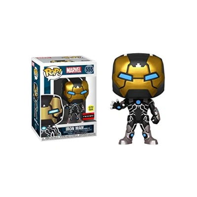 Image of Funko Pop Marvel 80TH Iron Man Model 39 Gloss in the Dark 43965 Wrists, Multi Colour