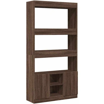Image of vidaXL Highboard Sideboard Cabinet Storage Cupboard Brown Oak Engineered Wood