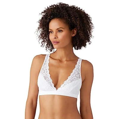 Image of Wacoal Women&#039;s Embrace Lace Soft Cup Bra, White, 38A