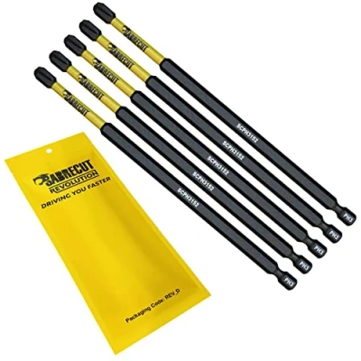 Image of 5 x SabreCut SCPH3152_5 152mm PH3 Magnetic Impact Screwdriver Driver Bits Set Phillips Heavy Duty Compatible with Dewalt Milwaukee Bosch Makita and More