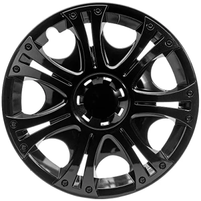 Image of ALBRECHT automotive 49215 Car Wheel Trims Aruba 15 &quot; inches, 1 Set of 4 Units, Black Plus