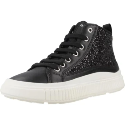 Image of Geox J LAQUINNY Girl D Sneaker, 10 UK Child Black