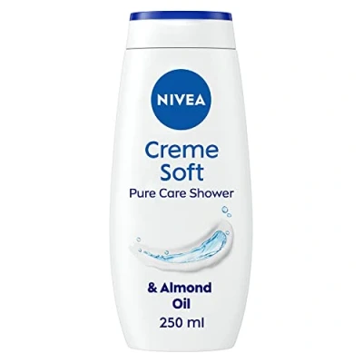 Image of NIVEA Care Shower Creme Soft (250 ml) Enriched with Almond Oil, Moisturising Gel Body Wash, Skin Moisturiser Mild Scent