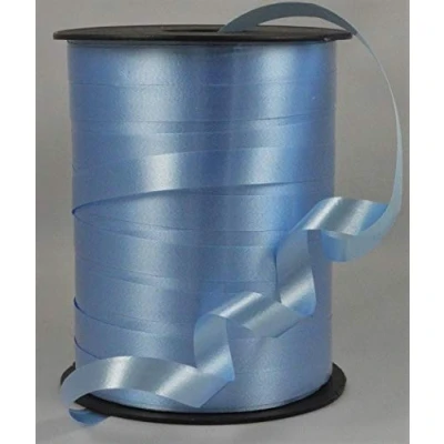 Image of Polypropylene Curling Ribbon Baby Blue 10mm x 1 Metre Cut from roll